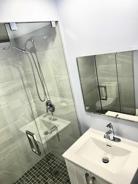 Glass shower and vanity installation, Toronto GTA