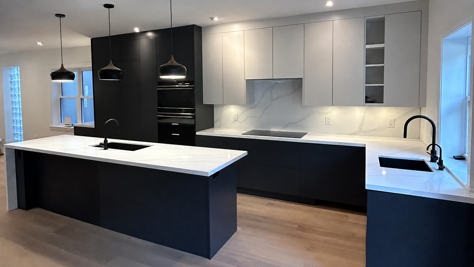 Contemporary luxury kitchen renovation by AMA Renovations, Landscape 1.91:1